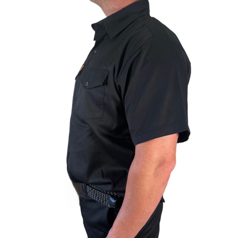 Chemise de travail à manches courtes non extensible bouton régulier – Image 2