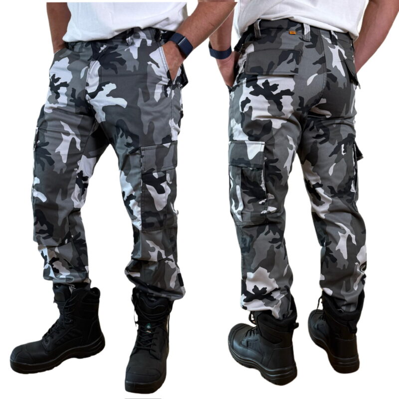 Pantalon camouflage cargo couleur variée – Image 4