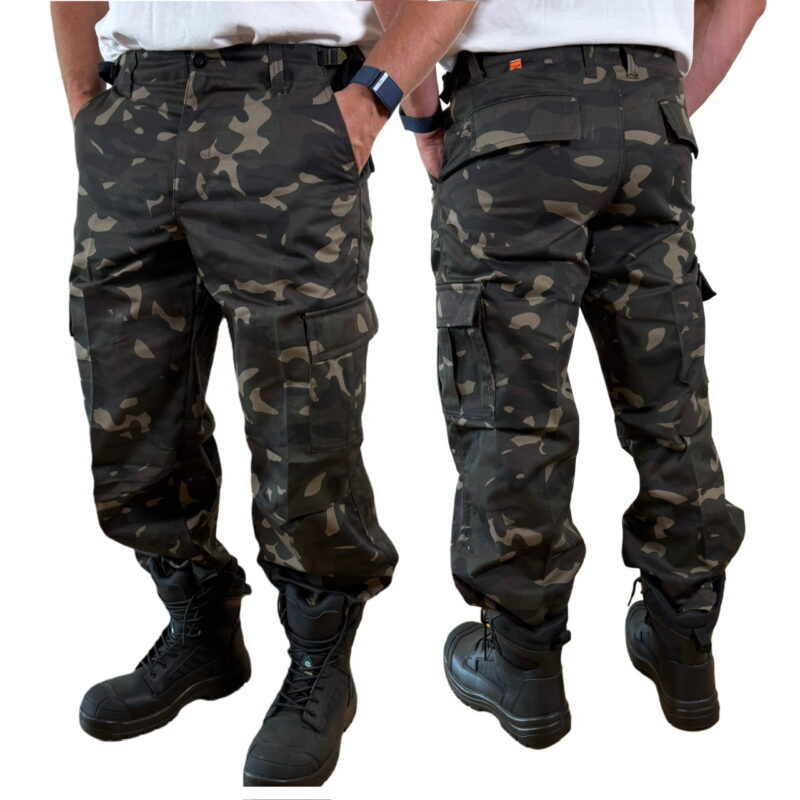 Pantalon camouflage cargo couleur variée – Image 2
