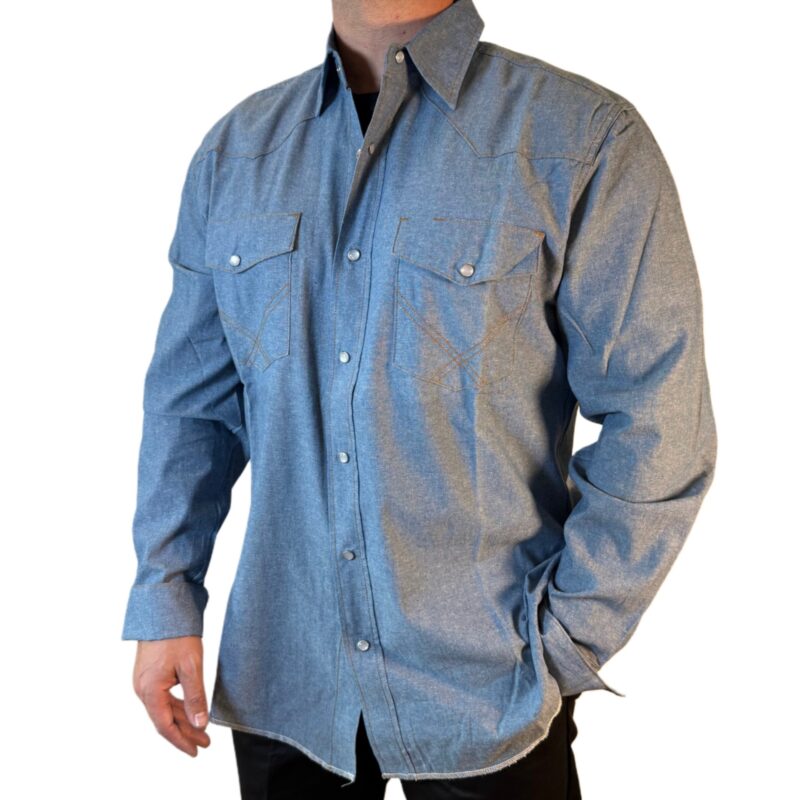 Chemise en jeans mince pour homme
