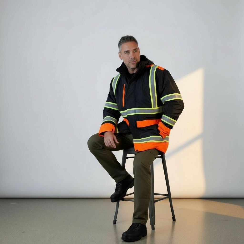 Parka matelassé haute visibilité