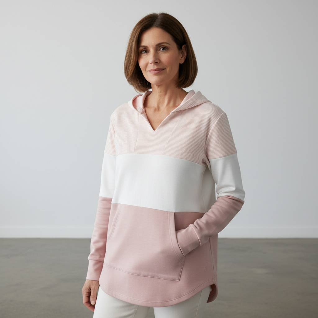 Chandail à capuchon colorblock ultra confortable – Image 4