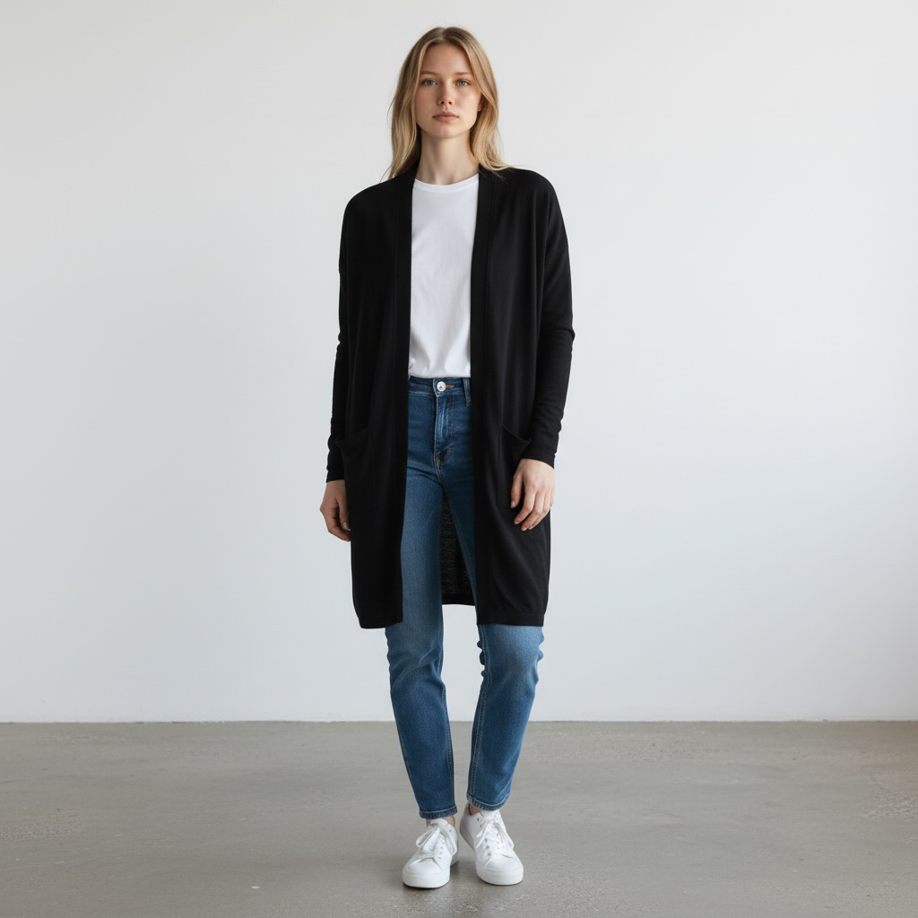 veste longue avec poche 14.99$